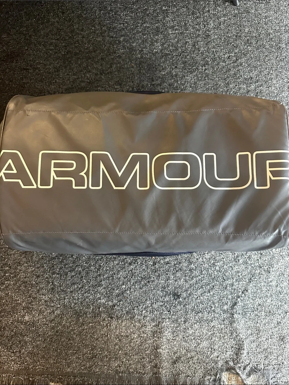 Under Armour Navy and Gray Storm1 Duffel - Men's Carry Bag